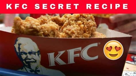 kfc secret recipe 11 herbs and spices youtube