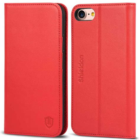 Shieldon Iphone 7 Wallet Case With Folio Style Kickstand Design