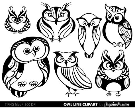 Owl Clipart Owl Digital Clip Art Baby Owl Clipart Owl Party