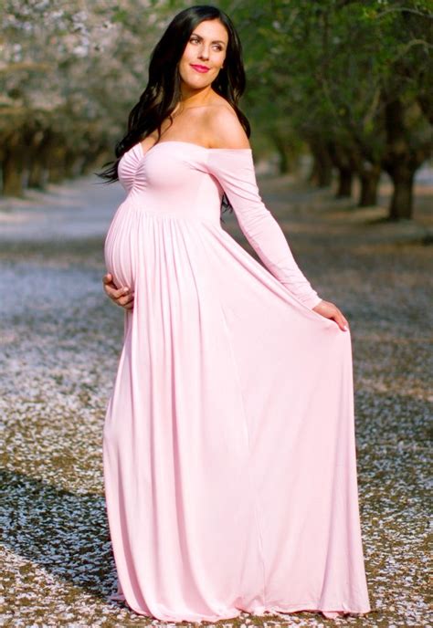 Off The Shoulder Maternity Gown Sexy Mama Maternity Maternity Gowns Maternity Dresses