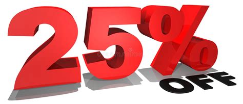 Sale Promotion Text 25 Percent Off Stock Illustration Illustration Of
