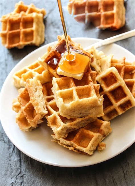 Using just a handful of ingredients you likely have in the pantry, these waffles are delicious drizzled with melted butter and syrup!. Melt-In-Your-Mouth Homemade Waffles. - Layers of Happiness