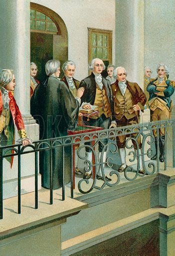 George Washington Taking The Oath As President Stock Image Look And Learn