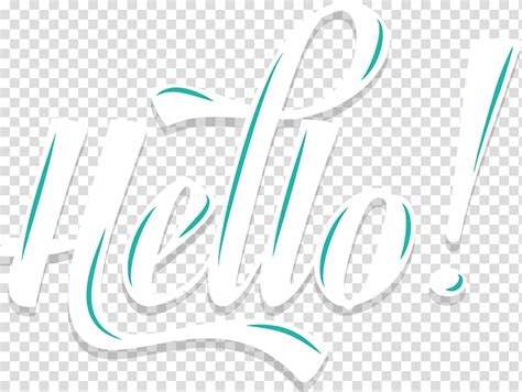White And Green Hello Text Hello Transparent Background Png Clipart
