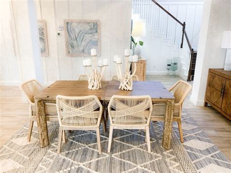 This comfy seat cushion is designed exclusively to add an extra layer of color and softness to our andorra rattan dining chair. Coastal Dining Room Ideas and Inspiration | Hunker