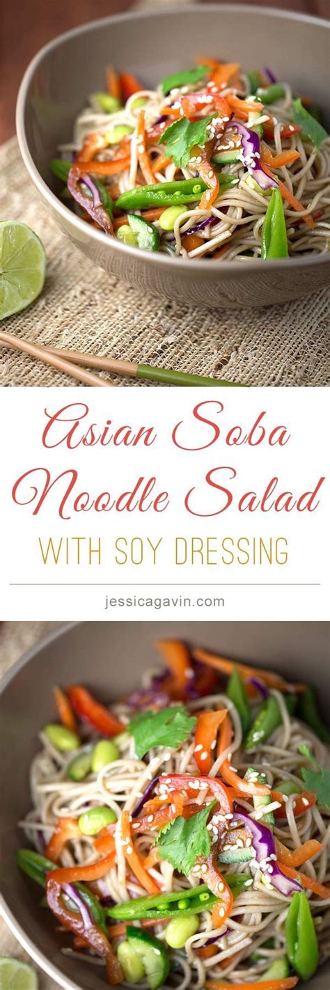 Asian Soba Noodle Salad With Soy Dressing Jessicagavin