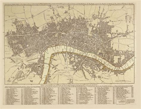 Old Maps Of London Late 1700s The Old London Map Company