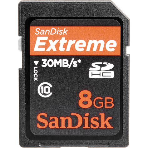 SanDisk 8GB Extreme SDHC Class 10 Memory Card SDSDX3-008G-A31