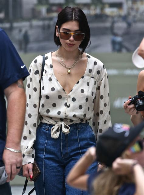 She's always spotted wearing heeled boots, so see our picks from maison margiela's tabi boot to a pastel. Dua Lipa Casual Style - Chelsea in NYC 07/27/2018 • CelebMafia