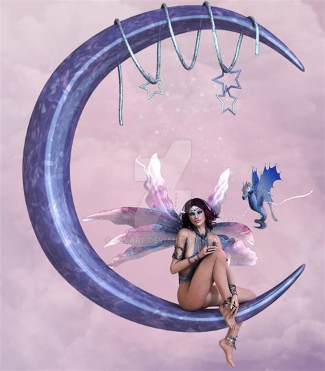 commission moon fairy by clvart on deviantart
