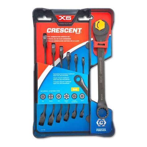 Crescent folding ratcheting wrench set at werd.com. Crescent X6 Combination Wrench Set with Ratcheting Open ...