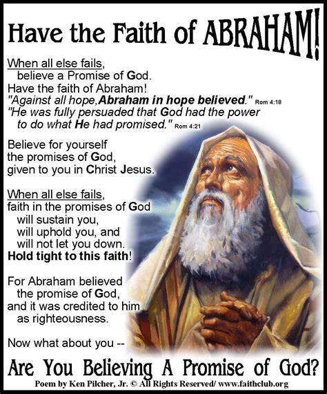 Have The Faith Of Abraham Bible Verses Quotes Inspirational Religious