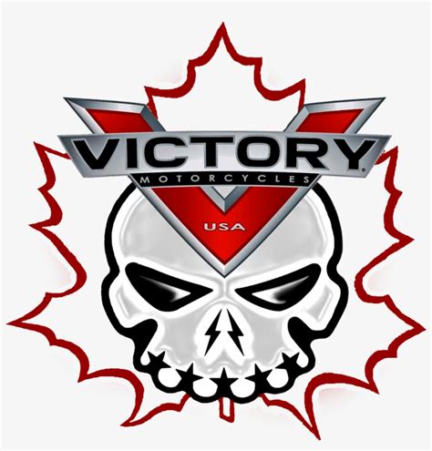 Canuck Victory With Maple Leaf Outline Victory Motorcycles Logo