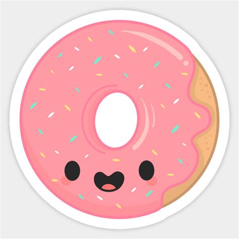 Cute Pink Kawaii Donut Donut Sticker Teepublic