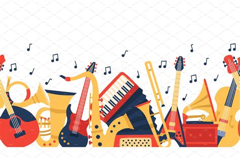 Musical Instruments Banner Music Masterbundles