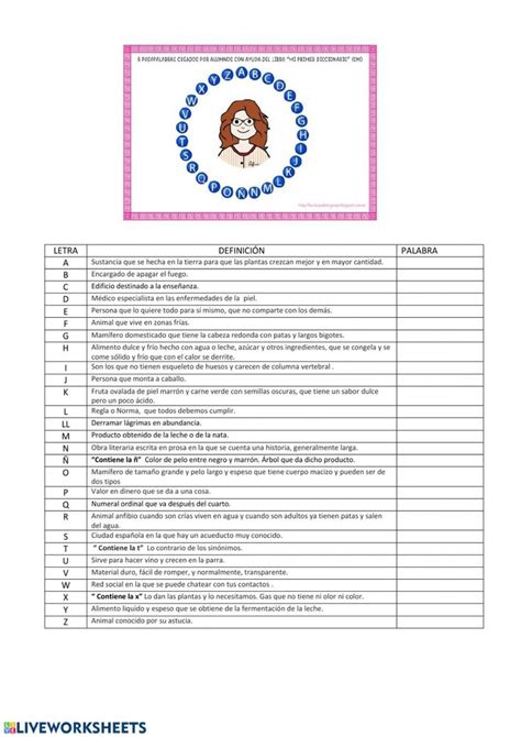 Vocabulario Ficha Interactiva Y Descargable Puedes Hacer Los