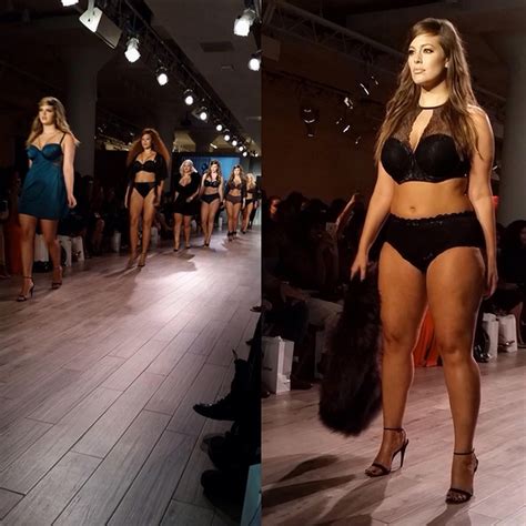 Plus Size Model Ashley Graham Walks In Sexy Lingerie On Nyfw Runway Marie Claire