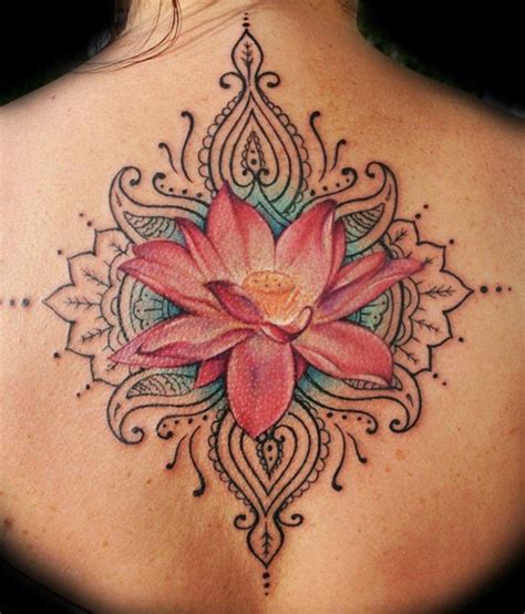 This pink flower tattoo is a good design for women who want to tattoo their forearms with something beautiful and attractive. 30 Awesome Lotus Flower Tattoo Design