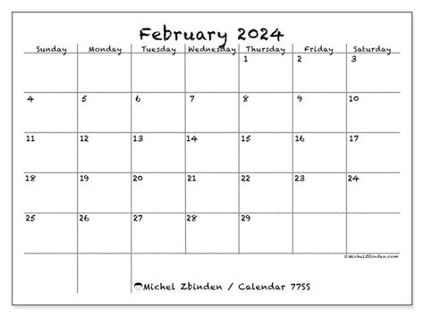 February 2024 Calendar Vector February 2024 February