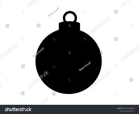 Christmas Ornament Silhouette Vector Art Stock Vector Royalty Free