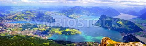 Lake Lucerne Swiss Alps Mountains Switzerland Globephotos Royalty