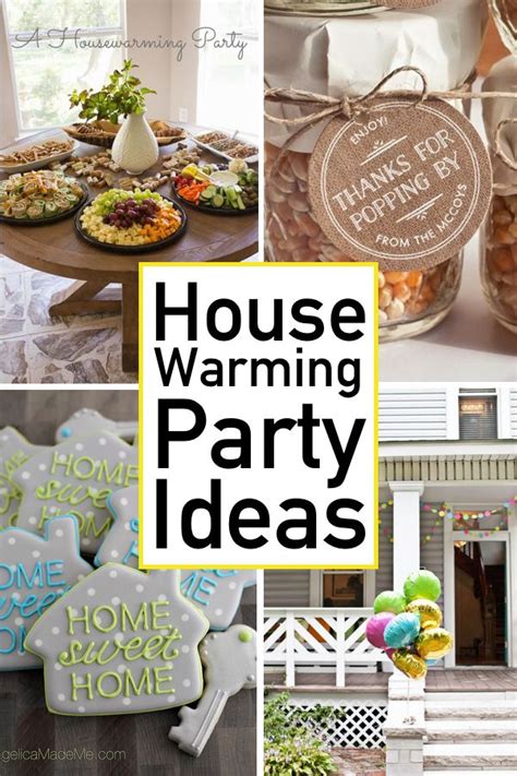 Various Pictures With The Words House Warming Party Ideas Written On
