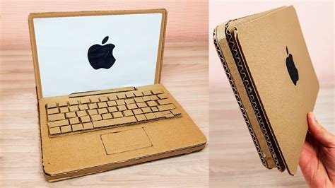 How To Make Cardboard Laptop Apple Macbook Youtube