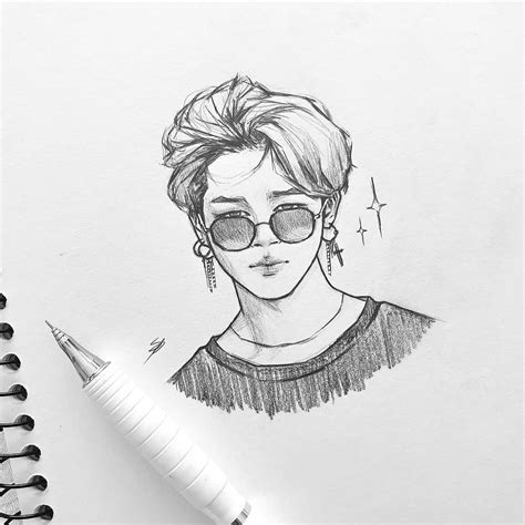 Pin By Trouw On رسم Sketches Bts Drawings Kpop Drawings