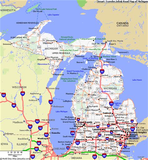 Printable Map Of Michigan