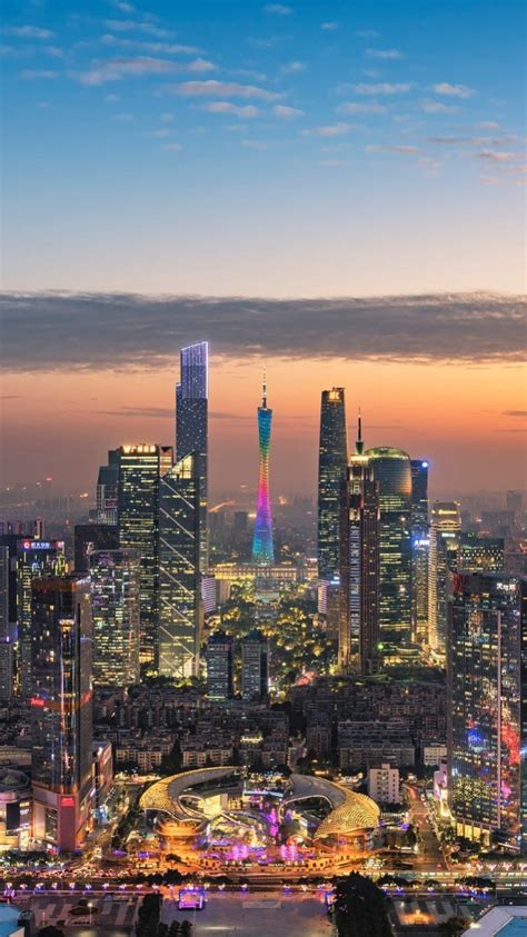 Download 750x1334 China Guangzhou Cityscape Skyscrapers