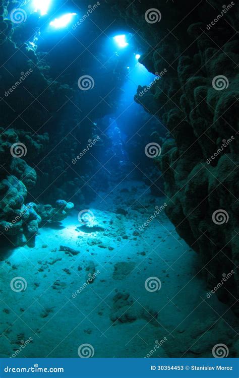 Underwater Cave Stock Image Image Of Beauty Color Reef 30354453