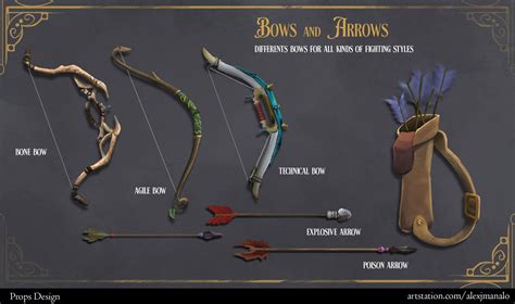 Artstation Bows And Arrows Prop Design
