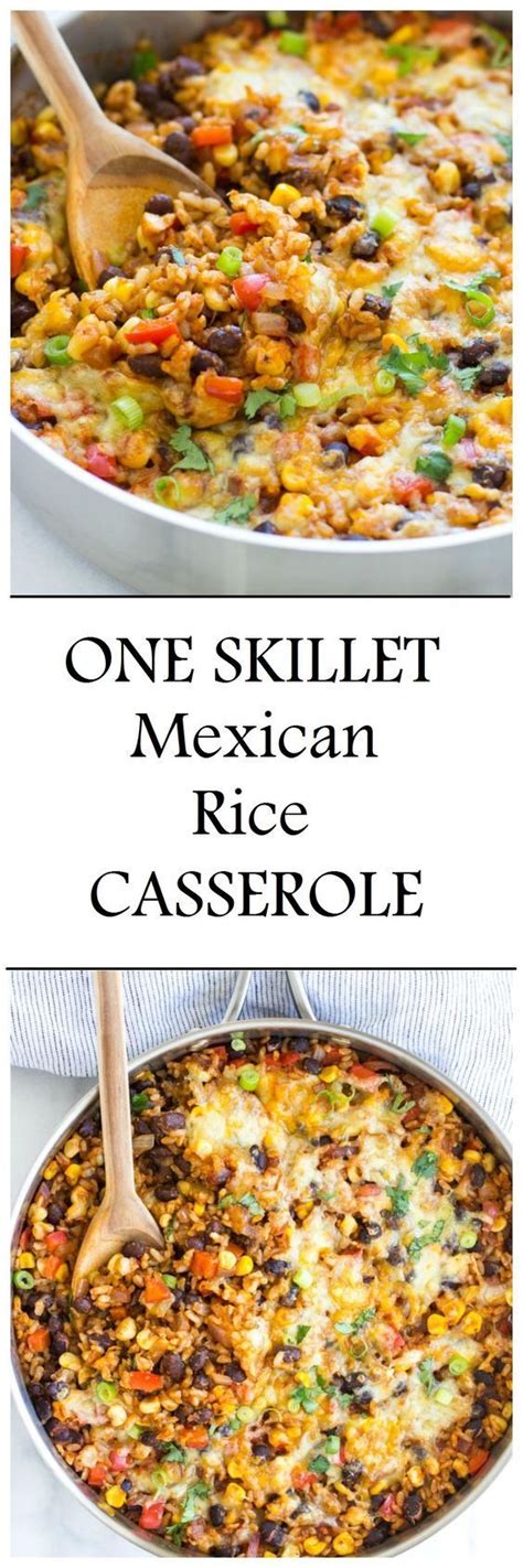 One Skillet Mexican Rice Casserole Making Thyme For Health Recipe