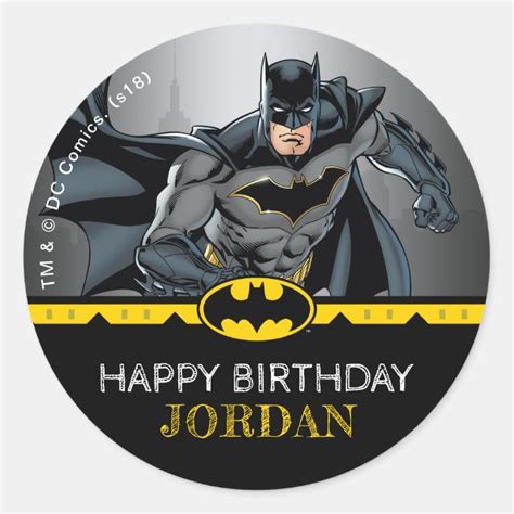 Batman Chalkboard Happy Birthday Classic Round Sticker Zazzle