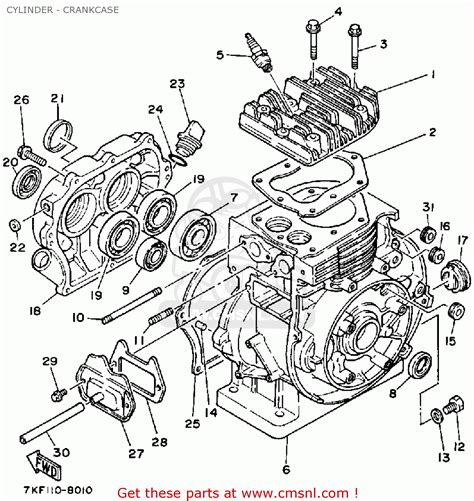 Find more compatible user manuals for wr426f(p) motorcycle device. Yamaha Ys828tm Snow Blower 1988 Cylinder - Crankcase - schematic partsfiche