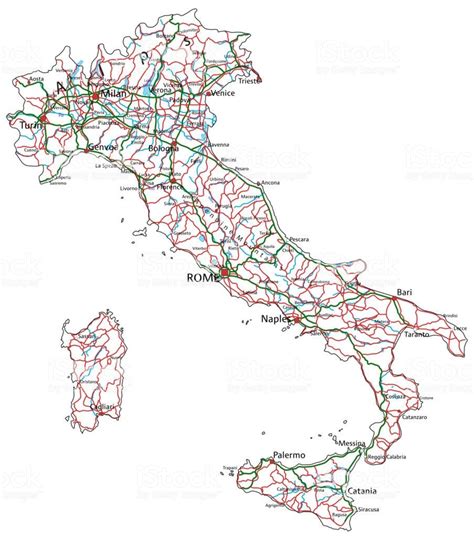 Road Map Of Italy