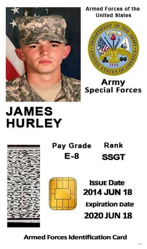 Original Us Military Id Card