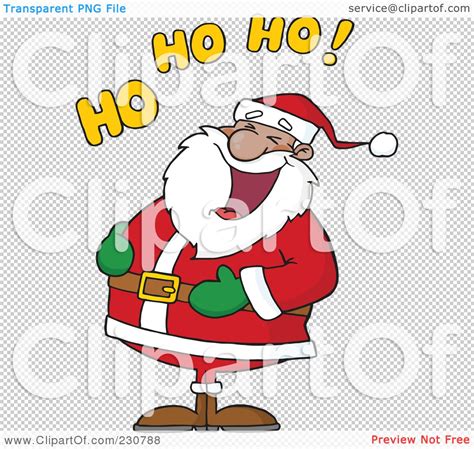 Royalty Free Rf Clipart Illustration Of A Black Santa Laughing With