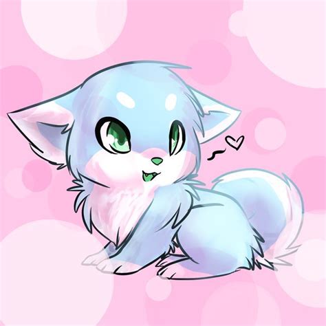 Happy Wolf Cute Animal Drawings Kawaii Anime Puppy