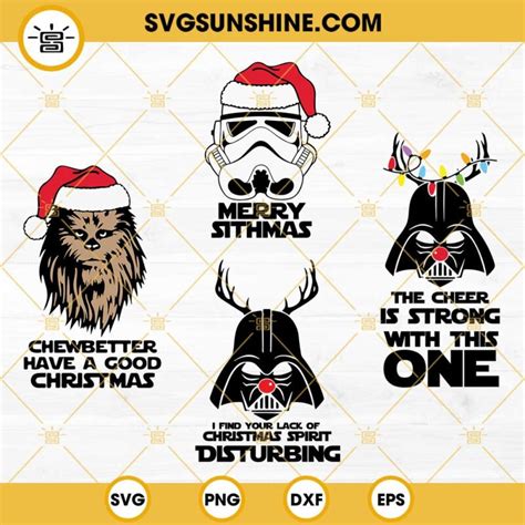 Star Wars Christmas Svg Bundle Storm Trooper Merry Sithmas Svg Star
