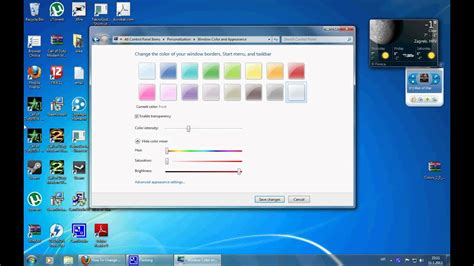 How To Change Taskbar Color In Black Windows 7 Youtube