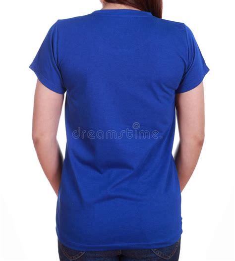 T Shirt Front Back Side Blue Model Stock Photos Free And Royalty Free