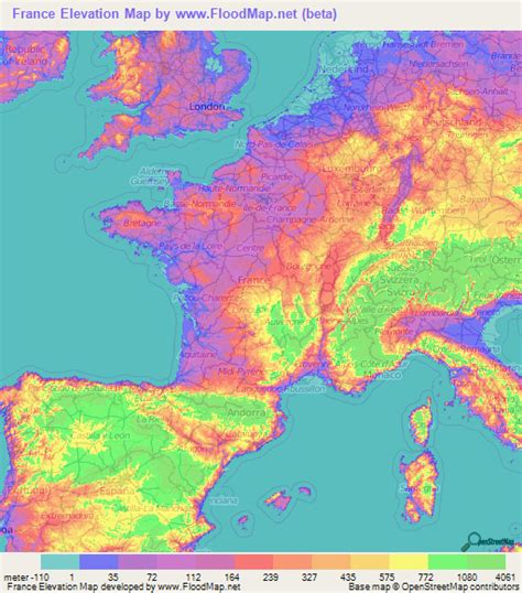 Topographical Maps Of France