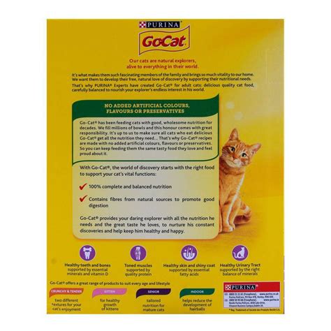 Grown cats thrive on dry food, and any of the premium brands are acceptable. Order Purina Go-Cat Chicken & Duck Cat Food 340g Online at ...