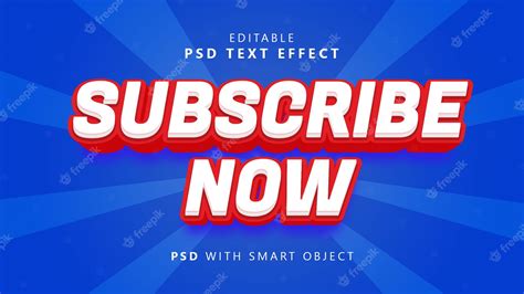 Premium Psd Subscribe Text Effect