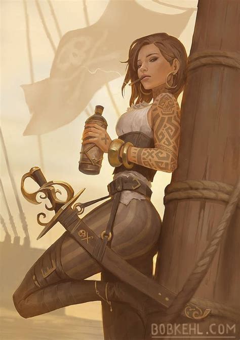 Pirate Woman Fantasy Character Design Character Design Concept Art Characters
