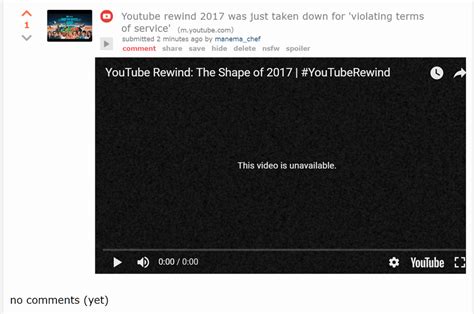 Youtube Rewind Has Been Taken Down For Violating Terms Of Service