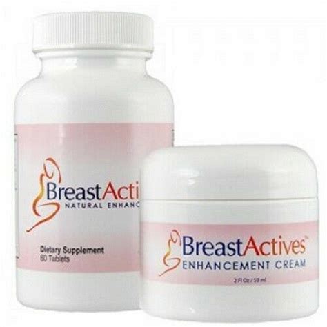 breast actives all natural breast enhancement supplement capsules and cream combo kit 60 count