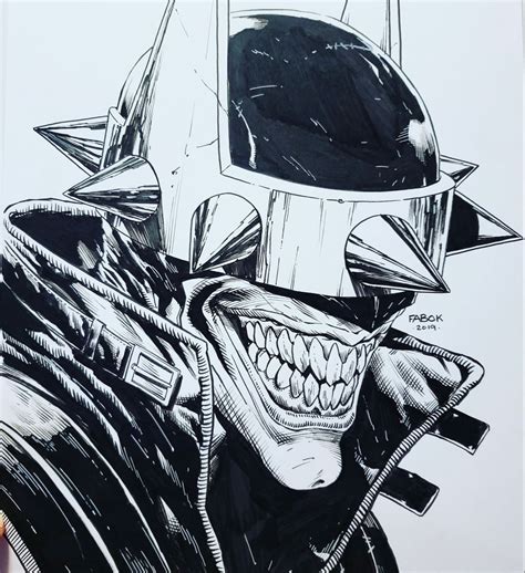 The Batman Who Laughs Commission Art By Jason Fabok Comic Book Art