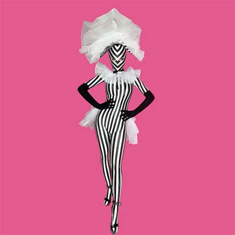 Drag Queen Striped Facekini Bodysuit Queerks
